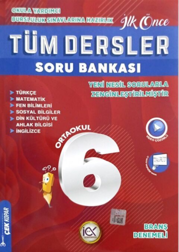 İlk Önce Yayıncılık 6. Sınıf Tüm Dersler Soru Bankası Komisyon