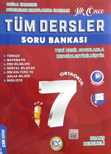 İlk Önce Yayıncılık 7. Sınıf Tüm Dersler Soru Bankası Komisyon