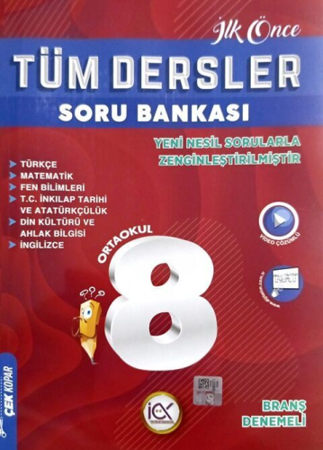 İlk Önce Yayıncılık 8. Sınıf Tüm Dersler Soru Bankası Komisyon