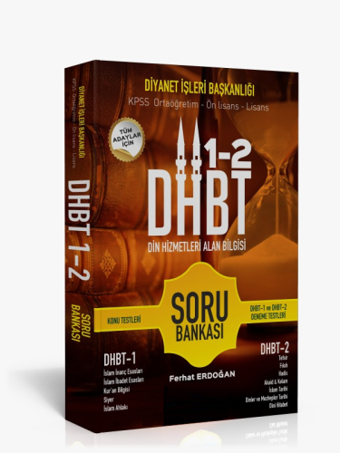 DHBT - Din Hizmetleri Alan Bilgisi 1-2 Soru Bankası Ferhat Erdoğan