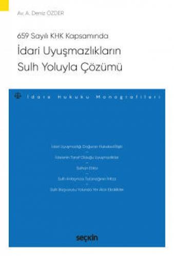 İdari Uyuşmazlıkların Sulh Yoluyla Çözümü Azime Deniz Özder