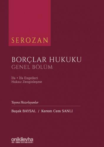 Borçlar Hukuku Genel Bölüm Rona Serozan