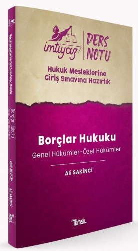 İmtiyaz HMGS Borçlar Hukuku Ders Notları Ali Sakinci