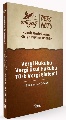 İmtiyaz HMGS Vergi Hukuku, Vergi Usul Hukuku, Türk Vergi Sistemi Ders 