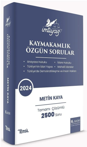 İmtiyaz Kaymakamlık Özgün Sorular Metin Kaya