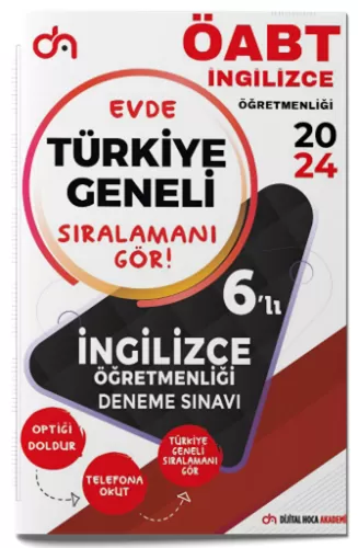 Dijital Hoca 2024 ÖABT İngilizce Türkiye Geneli PDF Çözümlü 6’lı Denem