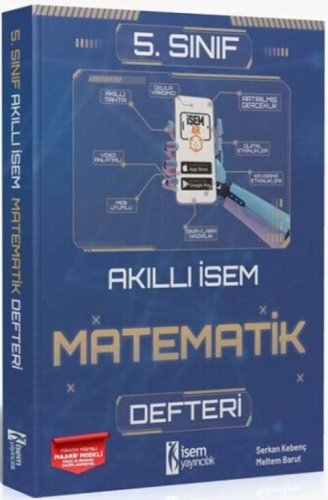 İsem Yayınları 5. Sınıf Akıllı İsem Matematik Defteri Serkan Kebenç