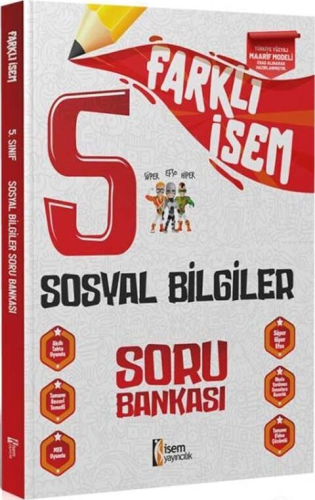 İsem Yayınları 5. Sınıf Sosyal Bilgiler Farklı İsem Soru Bankası Komis