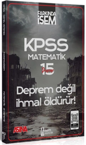 İsem Yayınları 2024 KPSS Matematik Aşina Farkında İsem 15 Deneme Komis