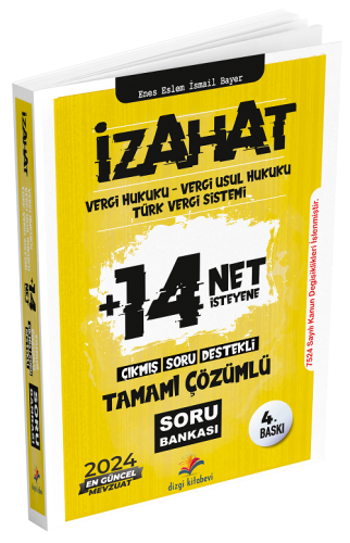 Dizgi Kitap Yayınları 2024 İzahat Vergi Hukuku, Vergi Usul Hukuku, Tür