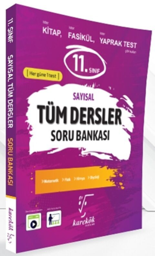 Karekök Yayınları 11. Sınıf Tüm Dersler Sayısal Soru Bankası Berna İlh