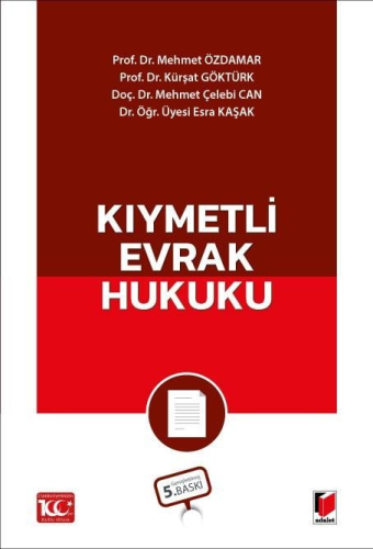 Kıymetli Evrak Hukuku Mehmet Özdamar