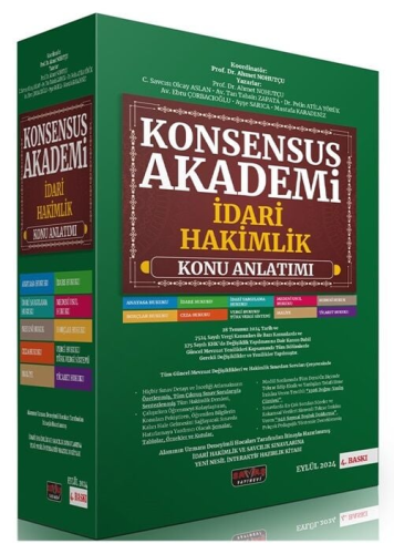 Savaş Yayınları 2024 KONSENSUS Akademi İdari Hakimlik Konu Anlatımı Ah