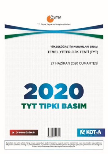 Kota Yayınları TYT 2020 Tıpkı Basım Komisyon