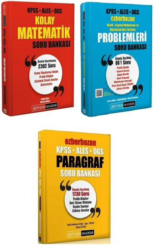 Pegem Yayınları KPSS ALES DGS Kolay Matematik Ezberbozan Problemler ve