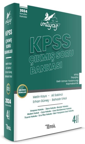 Temsil Yayınları 2024 İmtiyaz KPSS ve Kurum Sınavları Çıkmış Soru Bank