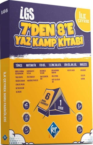 KR Akademi LGS 7'den 8'e Yaz Kamp Kitabı (Tüm Dersler) Komisyon