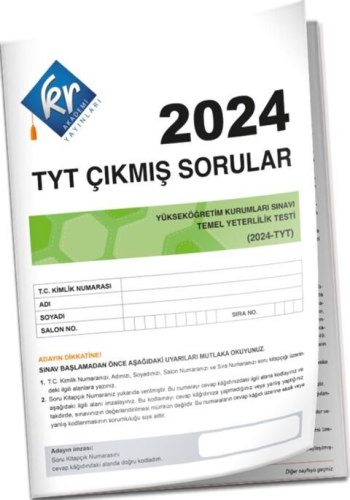 KR Akademi 2024 TYT Çıkmış Sorular Tıpkı Basım Kitapçığı ÖSYM