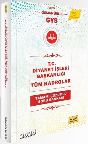 Makro Kitap 2024 T.C. Diyanet İşleri Başkanlığı GYS Tüm Kadrolar Çözüm