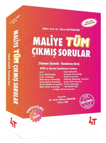 4T Yayınları Maliye Çıkmış Sorular Arda Hakan Öğretir