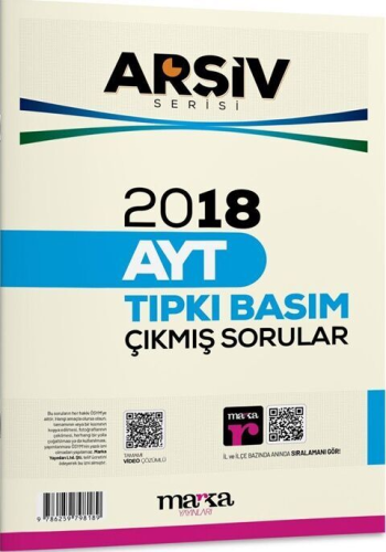 TYT - AYT Çıkmış Sorular, - Marka Yayınları - Marka Yayınları 2018 AYT