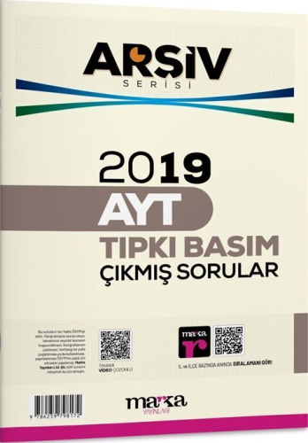 - Marka Yayınları - Marka Yayınları 2019 AYT Arşiv Serisi Tıpkı Basım 