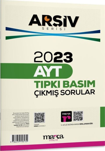 - Marka Yayınları - Marka Yayınları 2023 AYT Arşiv Serisi Tıpkı Basım 