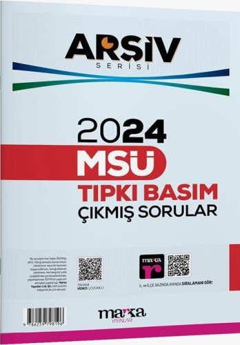 - Marka Yayınları - Marka Yayınları 2024 MSÜ Tıpkı Basım Çıkmış Sorula