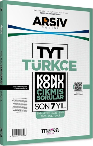 TYT - AYT Çıkmış Sorular, - Marka Yayınları - Marka Yayınları TYT Türk