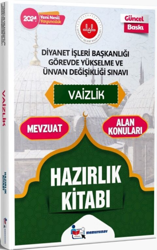 Memur Sınav Yayınları 2024 Diyanet İşleri Başkanlığı GYS ve UDS Vaizli