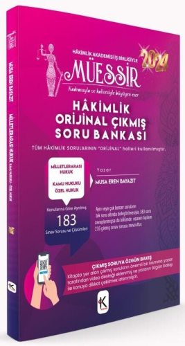 MÜESSİR Milletlerarası Hukuk Orijinal Çıkmış Soru Bankası Çözümlü Musa