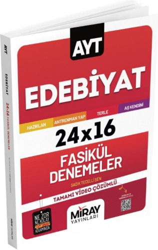 Miray Yayınları AYT Edebiyat 16 Deneme Sadık Tecelli Şen