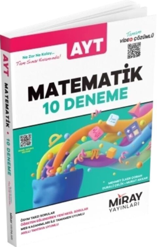 Miray Yayınları AYT Matematik 10 Deneme Komisyon