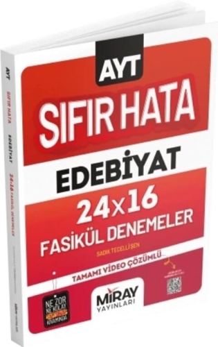 Miray Yayınları Sıfır Hata AYT Edebiyat 16 Deneme Komisyon