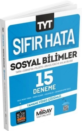 Miray Yayınları Sıfır Hata TYT Sosyal Bilimler 15 Deneme Komisyon