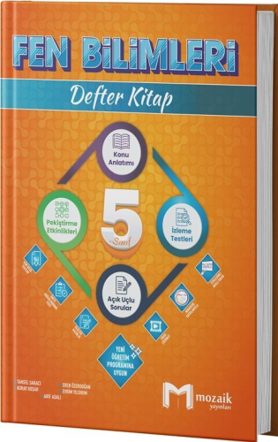 Mozaik Yayınları 5. Sınıf Fen Bilimleri Defter Kitap Arif Adalı