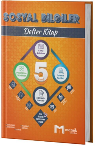 Mozaik Yayınları 5. Sınıf Sosyal Bilgiler Defter Kitap Yasin Altıntaş