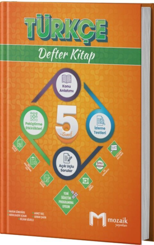 Mozaik Yayınları 5. Sınıf Türkçe Defter Kitap Adnan Şahin