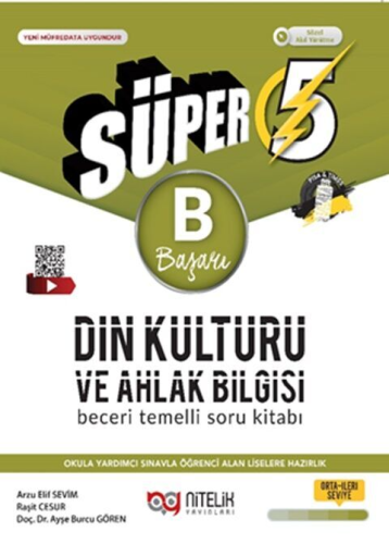 Nitelik Yayınları 5. Sınıf Din Kültürü ve Ahlak Bilgisi Süper B Beceri