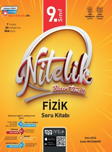 Nitelik Yayınları 9. Sınıf Fizik Nitelik Beceri Temelli Soru Kitabı Ye