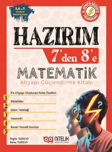 Nitelik Yayınları Hazırım 7 den 8 e Matematik Alt Yapı Güçlendirme Kit