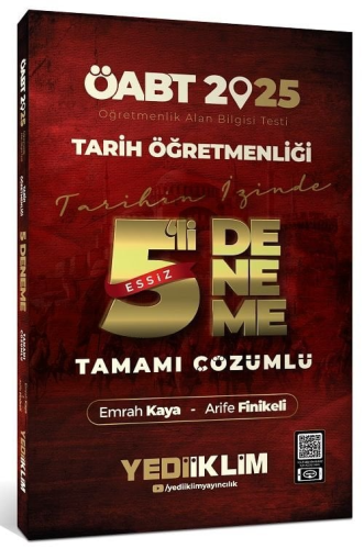 Yediiklim Yayınları 2025 ÖABT Tarih Öğretmenliği Tamamı Çözümlü Eşsiz 