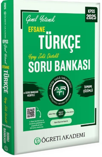 Öğreti Akademi 2025 KPSS Türkçe Genel Yetenek Efsane Tamamı Çözümlü So