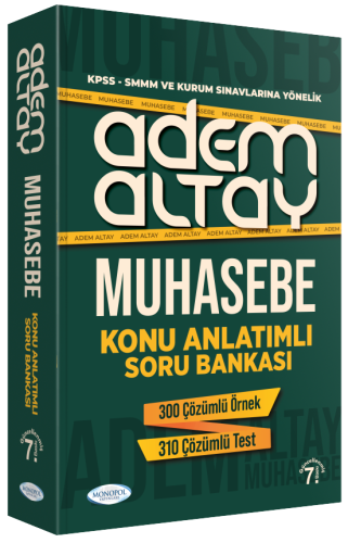 Monopol Yayınları 2024 KPSS A Grubu Muhasebe Konu Anlatımı Soru Bankas