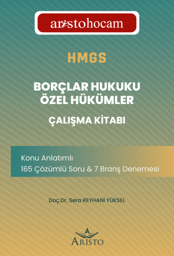 - Aristo Yayınları - Aristohocam HMGS - Borçlar Hukuku Özel Hükümler Ç