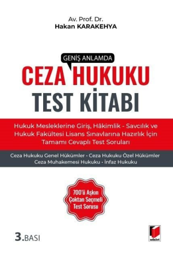 Geniş Anlamda Ceza Hukuku Test Kitabı Hakan Karakehya