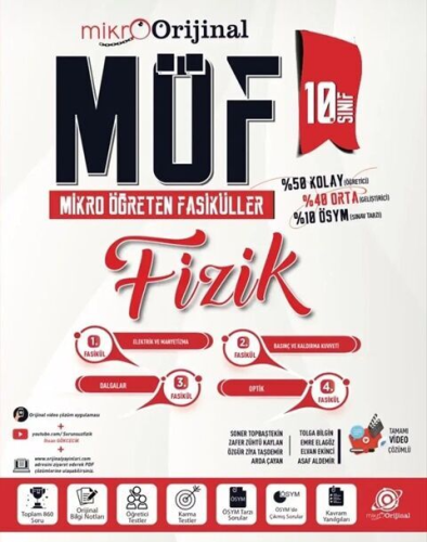 Orijinal Yayınları Mikro 10. Sınıf Fizik MÖF Mikro Öğreten Fasiküller 