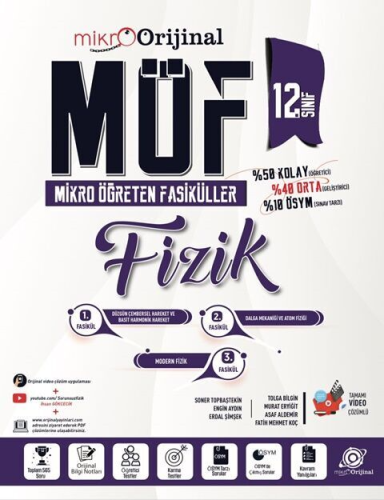 Orijinal Yayınları Mikro 12. Sınıf Fizik MÖF Mikro Öğreten Fasiküller 