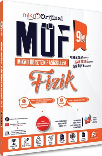 Orijinal Yayınları Mikro 9. Sınıf Fizik MÖF Mikro Öğreten Fasiküller M