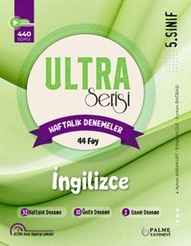 Palme Yayınları 5. Sınıf İngilizce Ultra Serisi Denemeleri 44 Föy Ayha